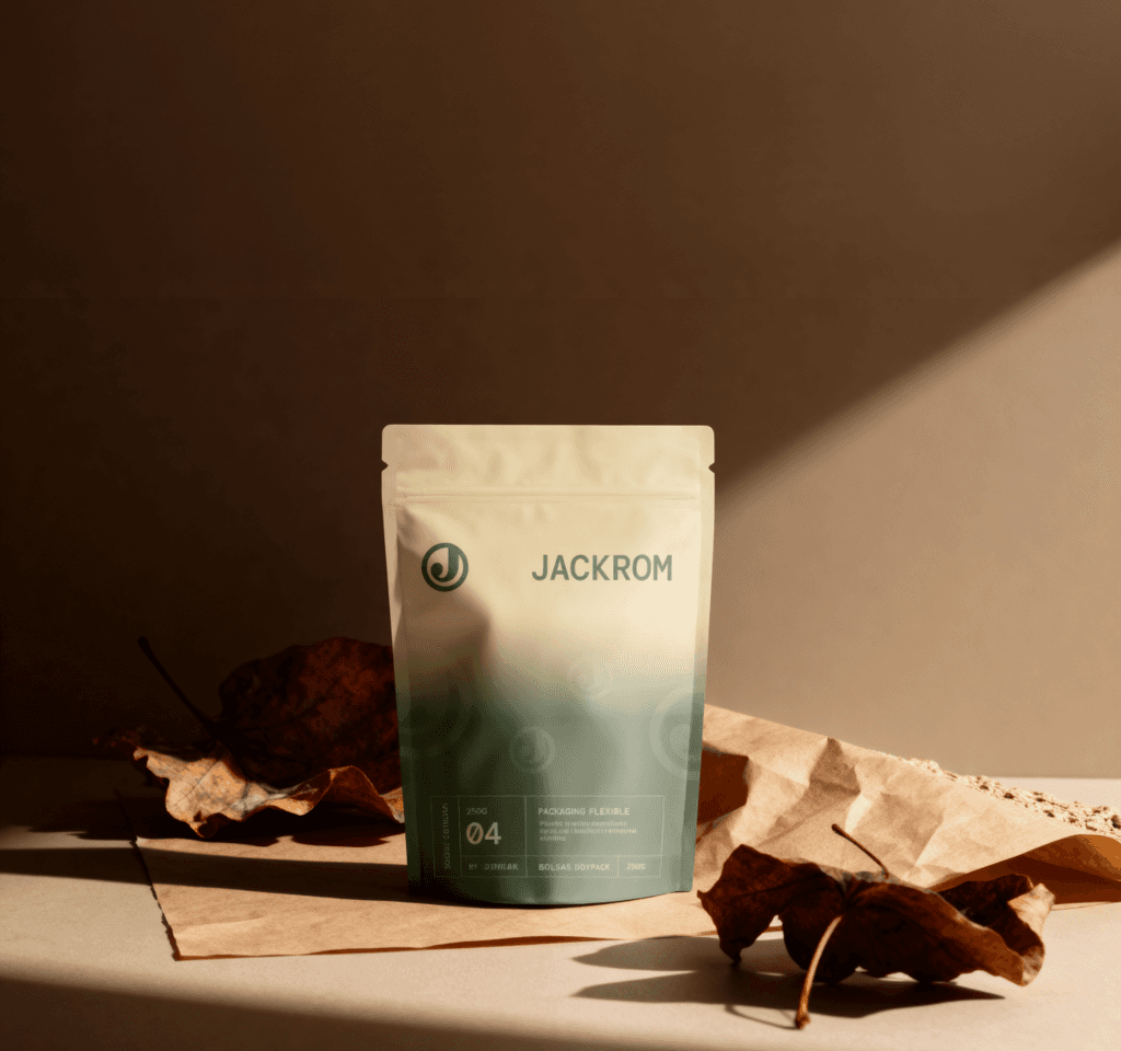 Bolsa doypack sosteniblepersonalizada para packaging alimentario