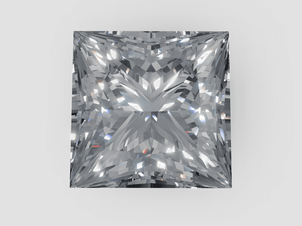 Click to select princess shape diamond.