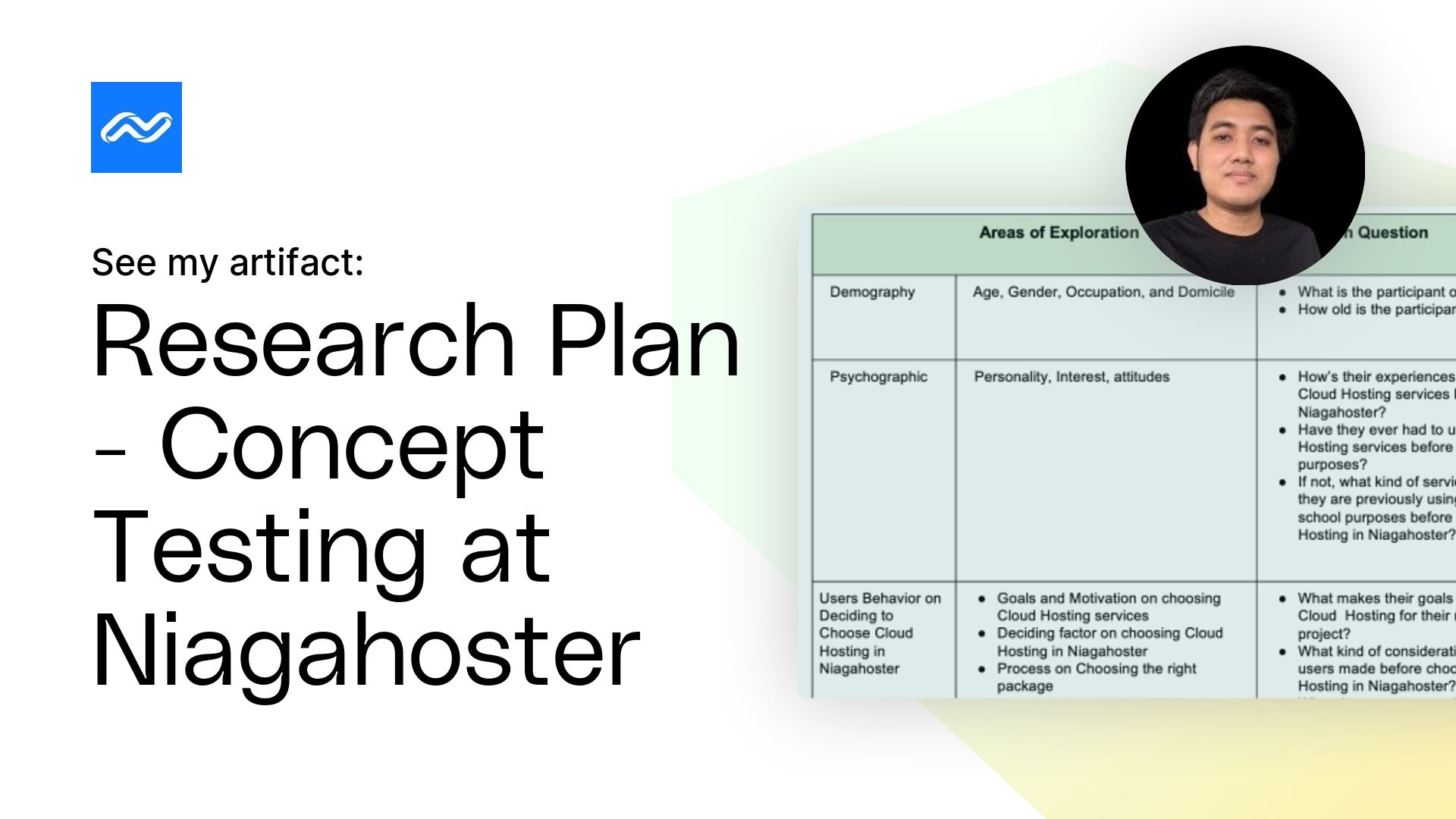 Research Plan - Concept Testing at Niagahoster Artifact