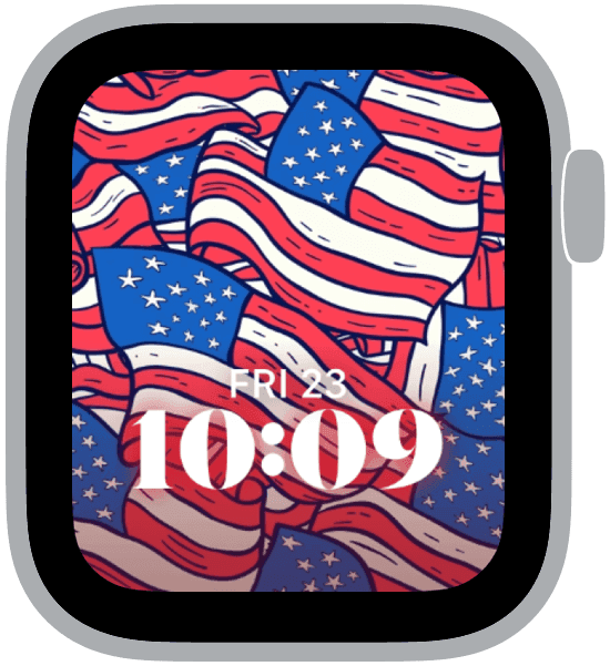 an apple watch face from the 4th of July patterns collection