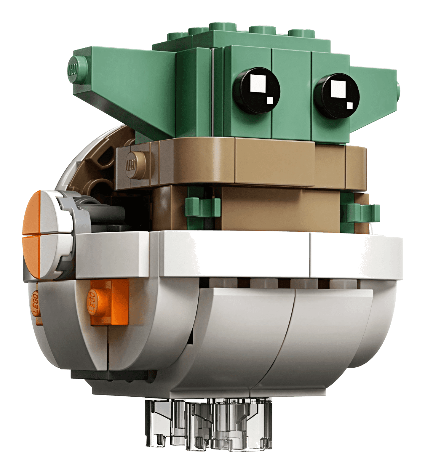 LEGO® The Mandalorian & the Child (sett 75317) - ferdigbygd grønn figur i hvit svevevugge, Brikkenerd