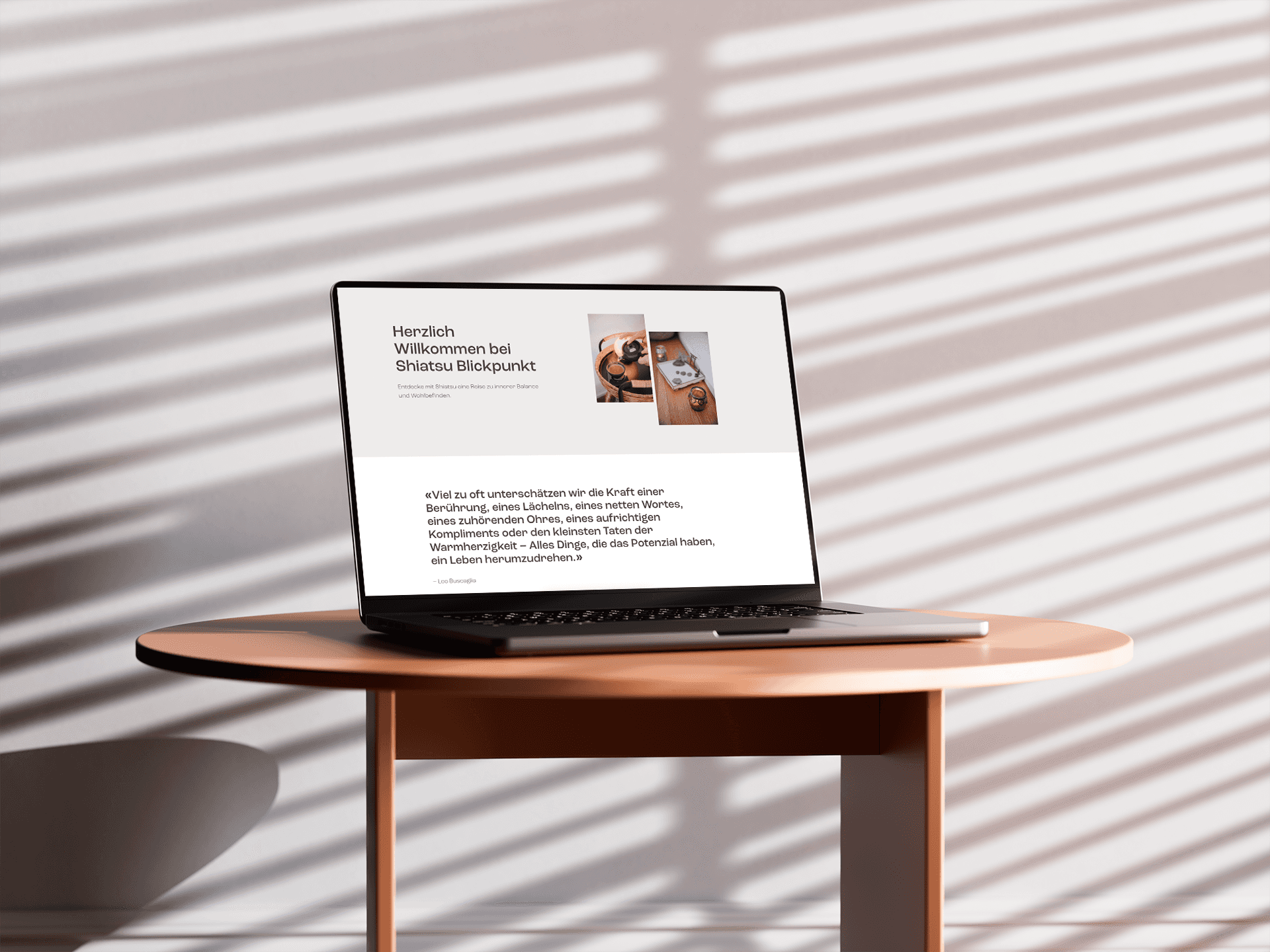 Shiatsu Blickupunkt Webseite Mockup