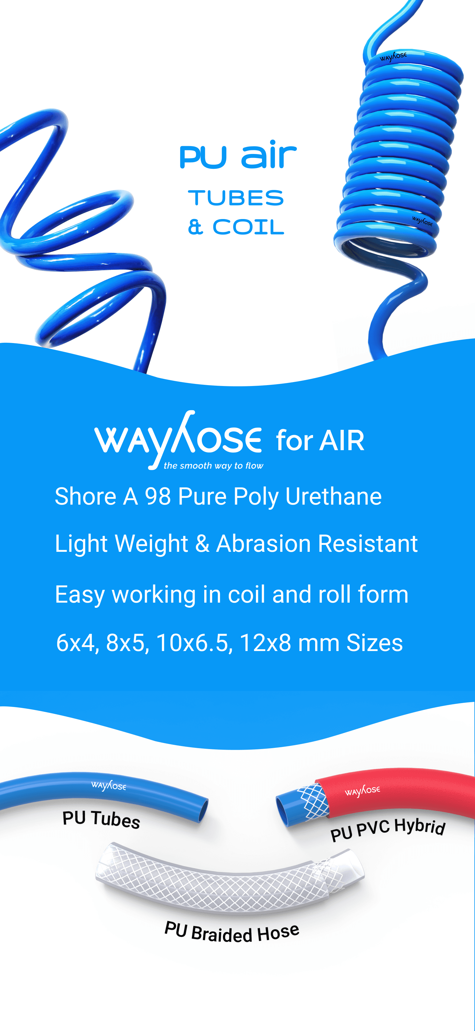 Image for Polyurethane PU Tubes and coils for Air- Wayhose - Wayhose.com