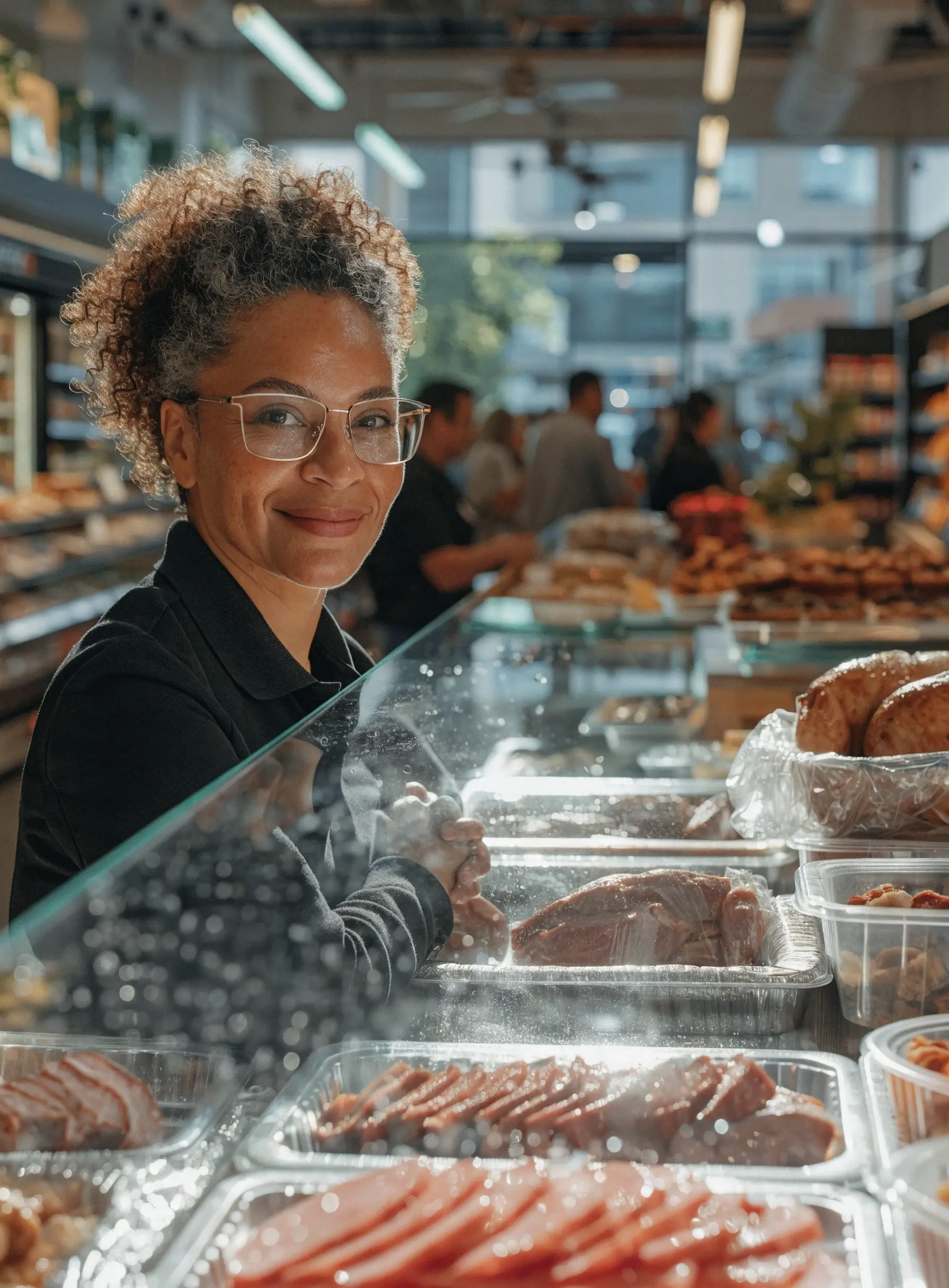 Une femme qui gère sa franchise