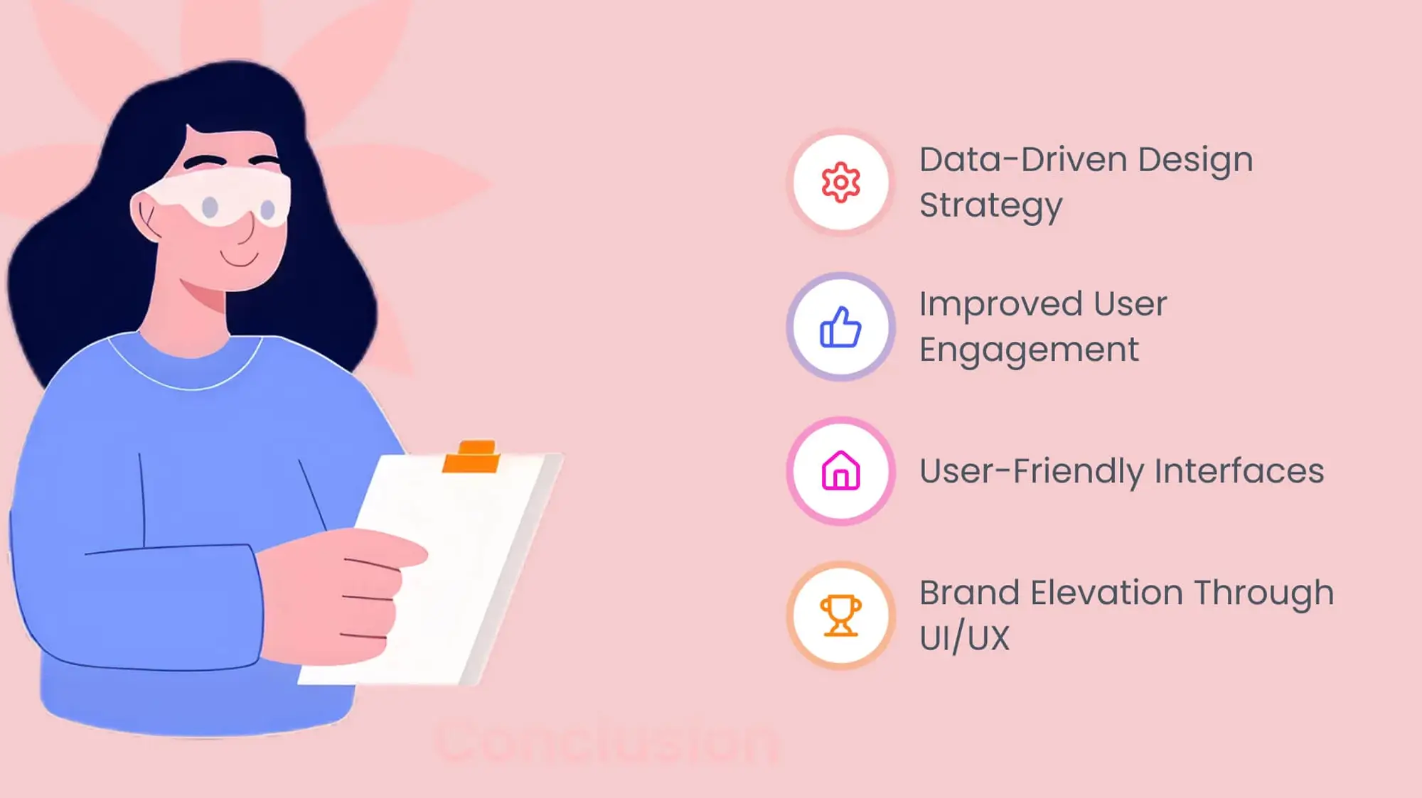 Conclusion summary of UI/UX design benefits
