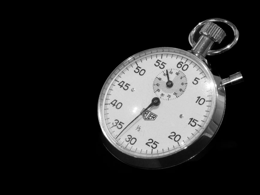 stopwatch ticking