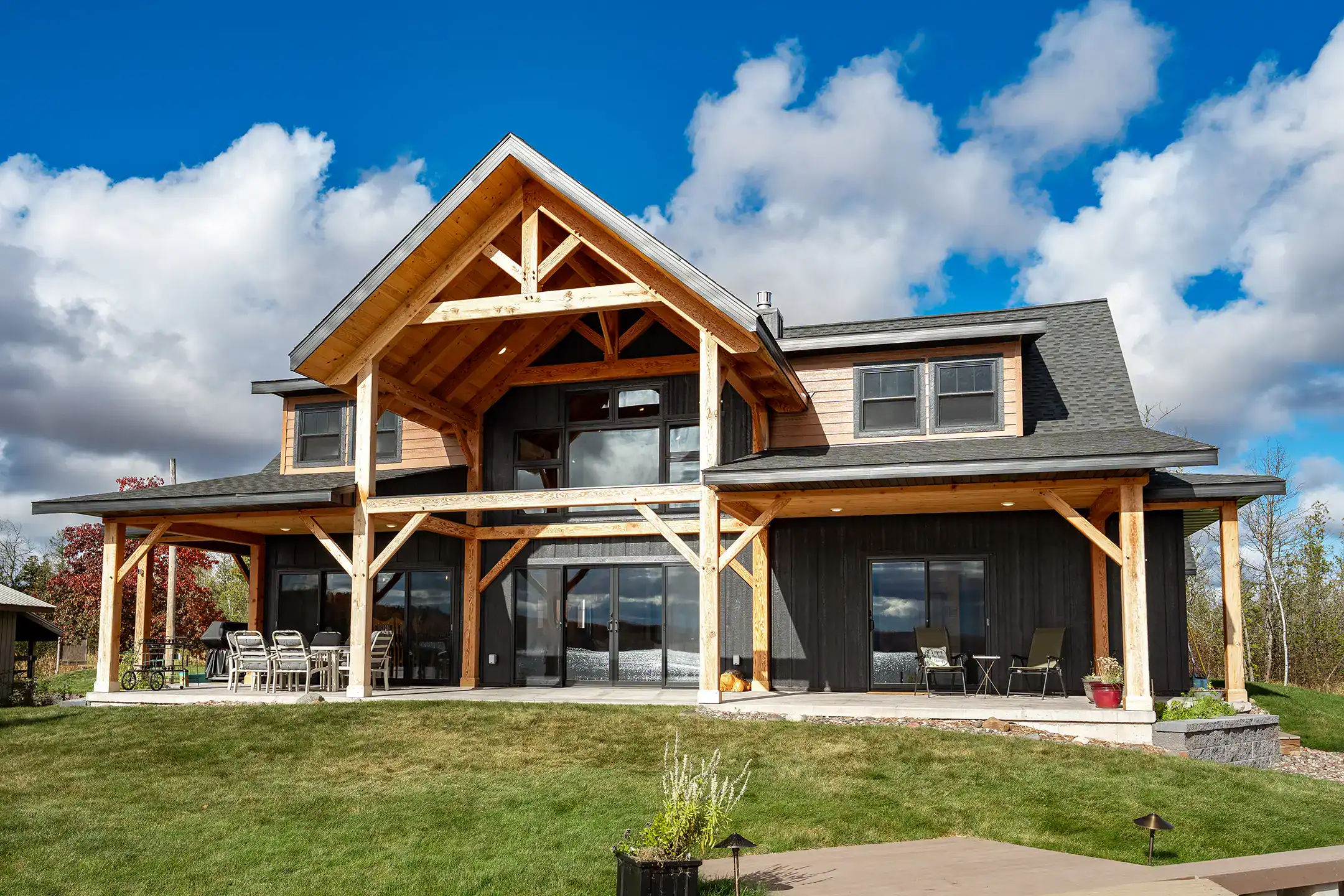 Upper Peninsula waterfront timber frame home photographed by Citadel Photography — view 6