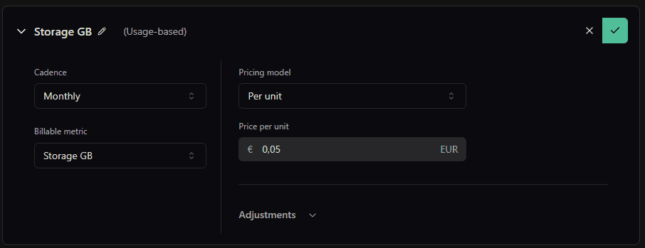Example of how capacity commitment pricing is working in Meteroid