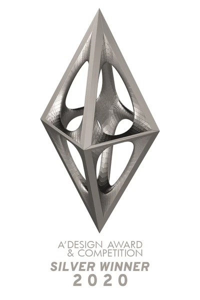 Silver A’ Design Award 2020 trophy, Luxury Design category, for the Brooklyn Luxury residence by Marian Vist (Marian Visterniceanu), ImPERFECTION DESIGN
