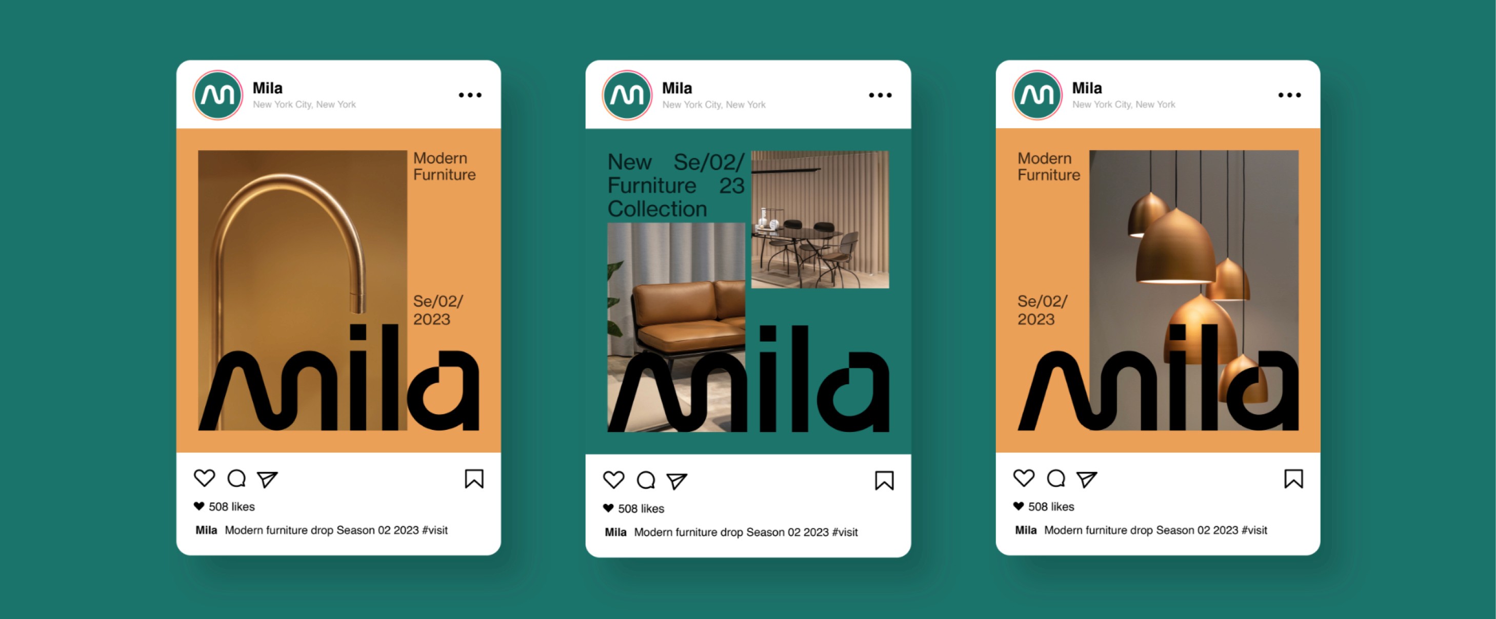 Socialmedia design Mila by Typefool