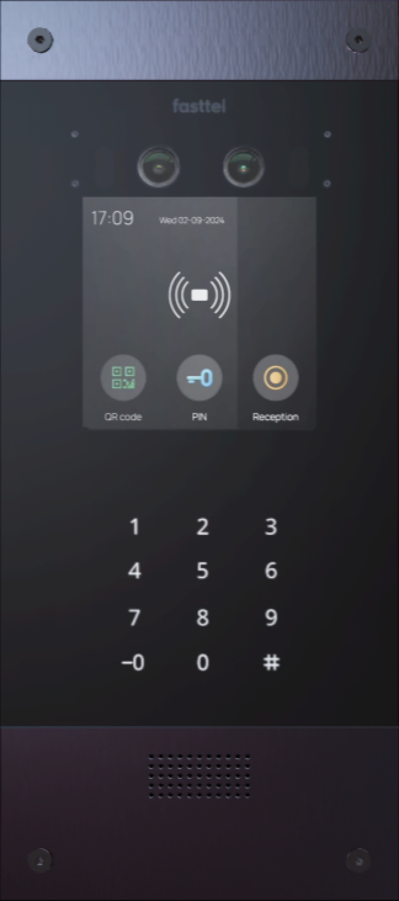 Fasttel intercom with screen and keypad