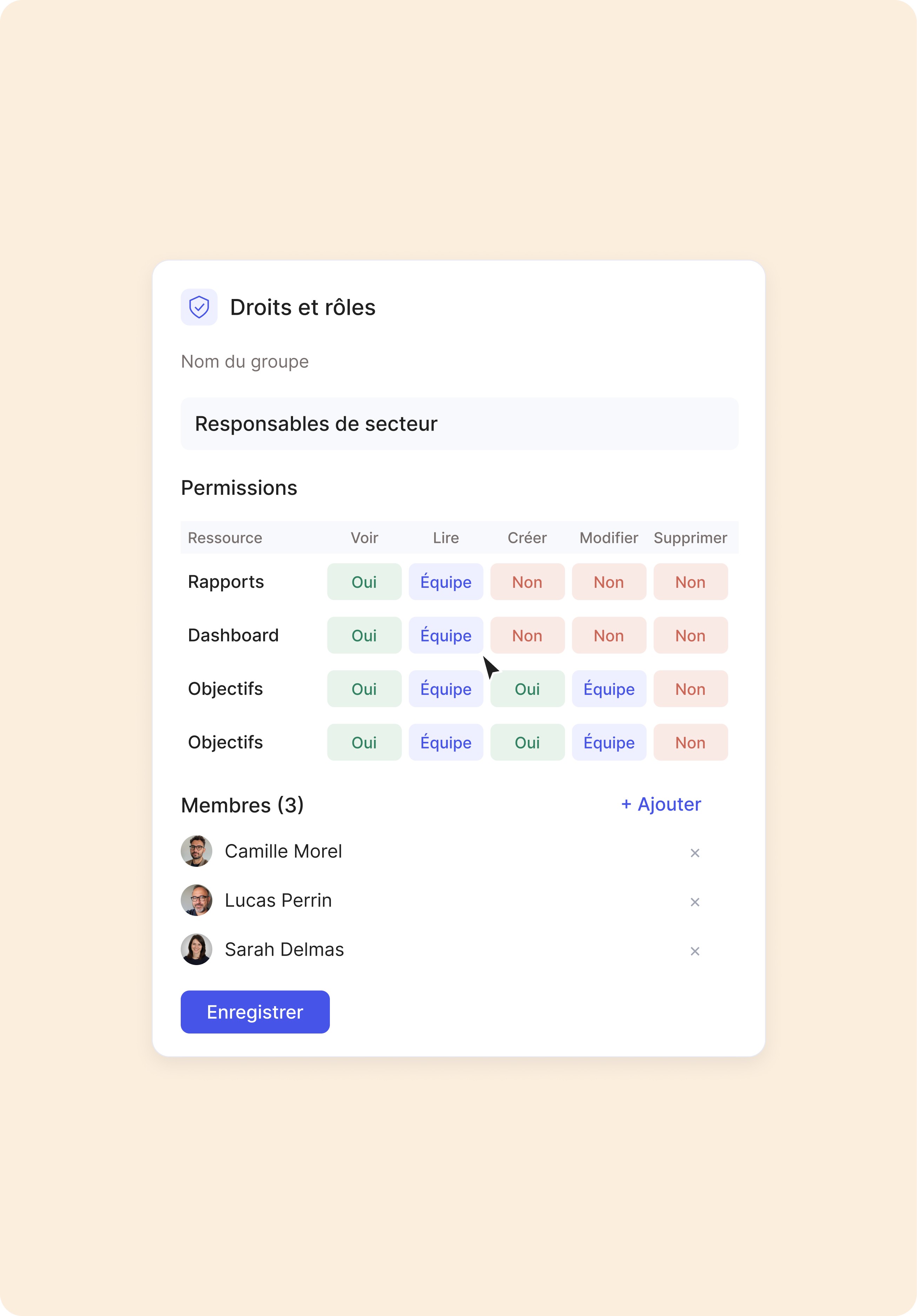 Construction dans CRM de rapports et objectifs commerciaux