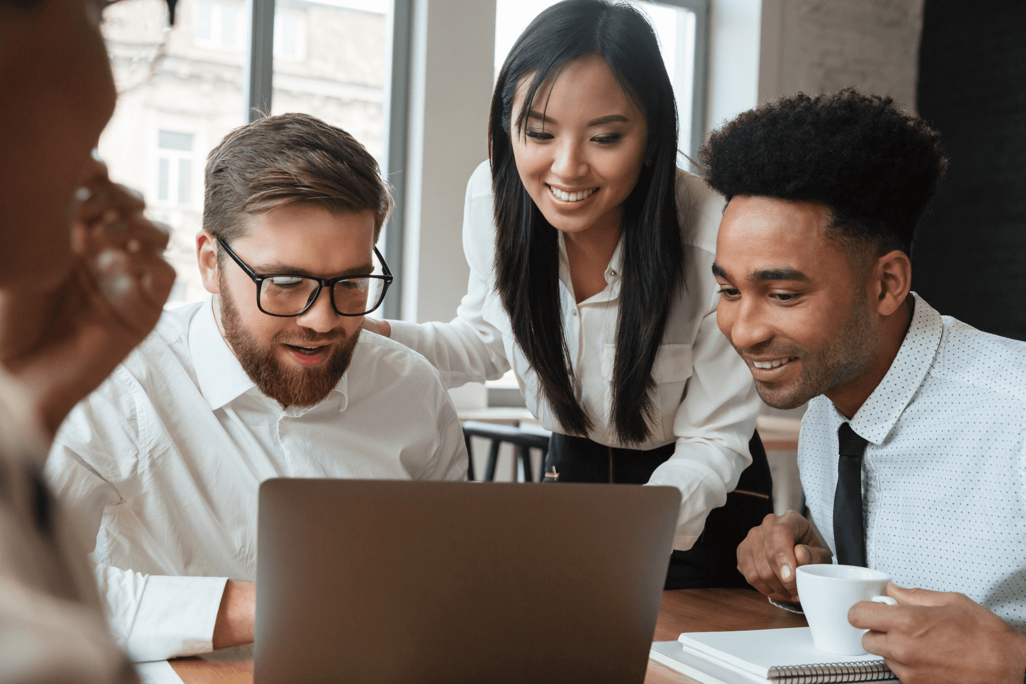 Office employee working together image