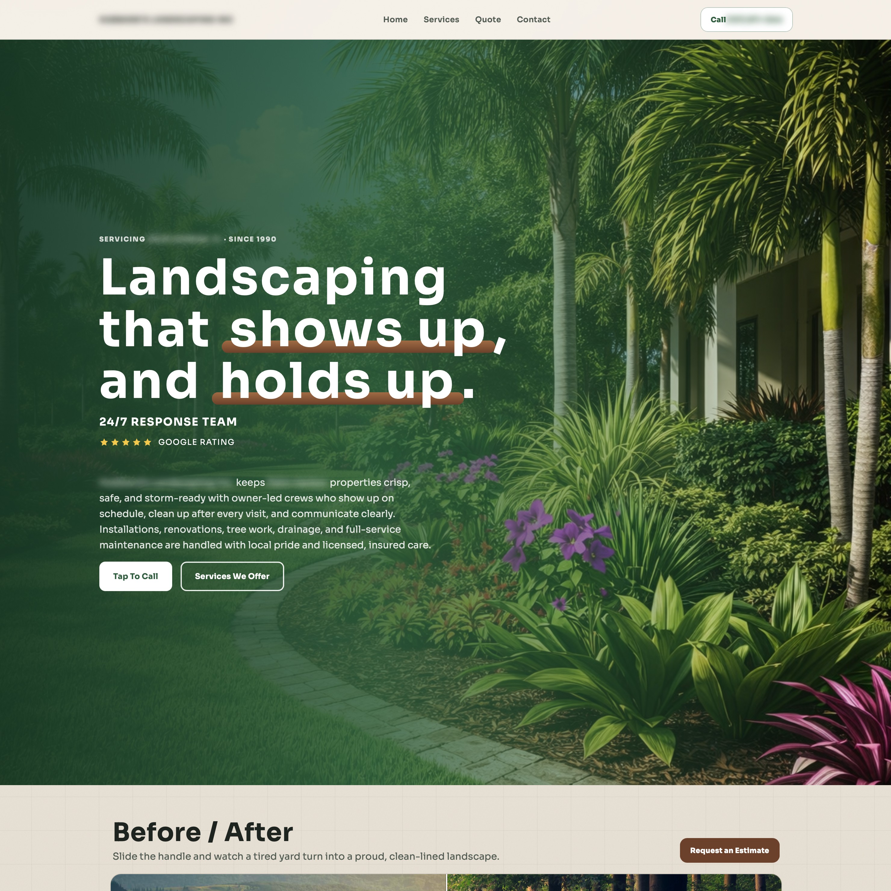 Landscaping Website Preview