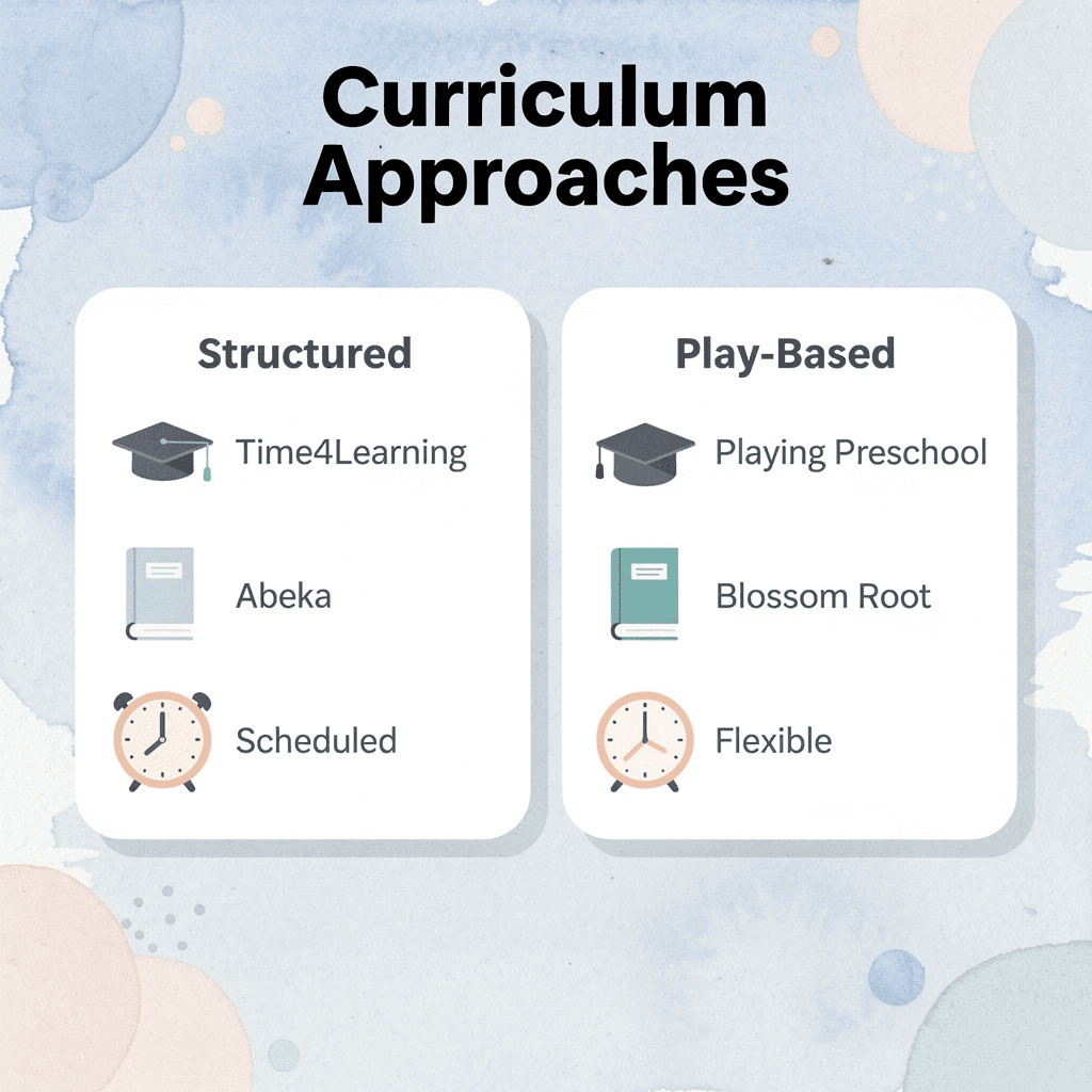 Comparison of structured vs play-based curriculum approaches - Pre K Homeschool Curriculum