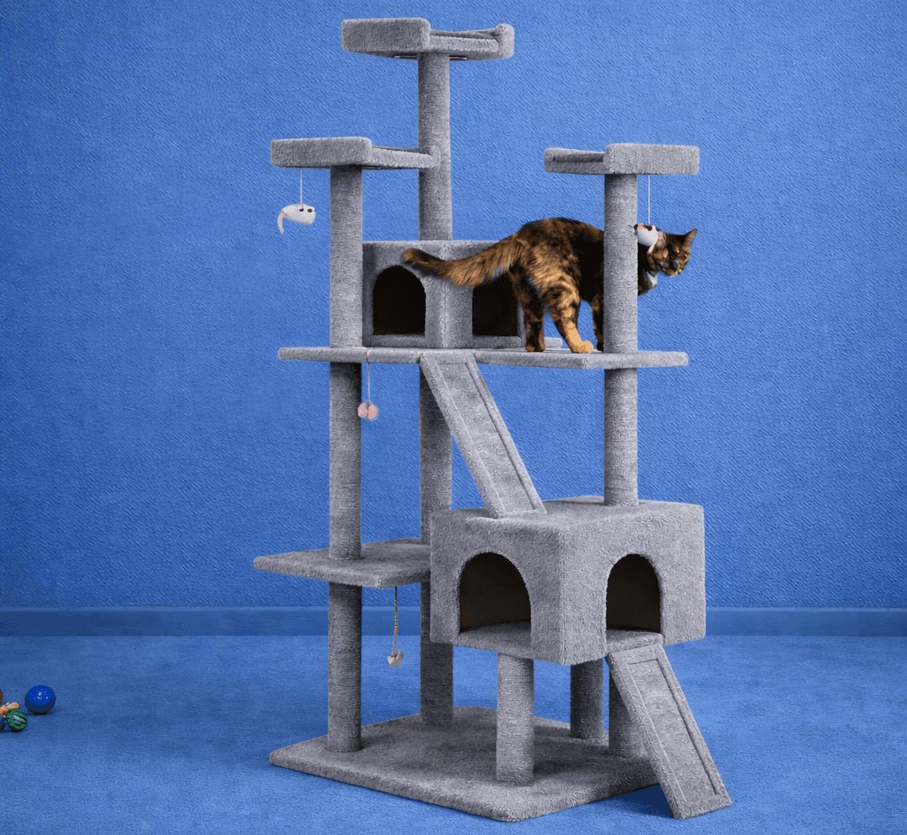 Frisco 72-Inch Cat Tree and Condo with multiple platforms.