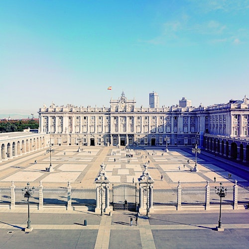 马德里皇宫航拍景观