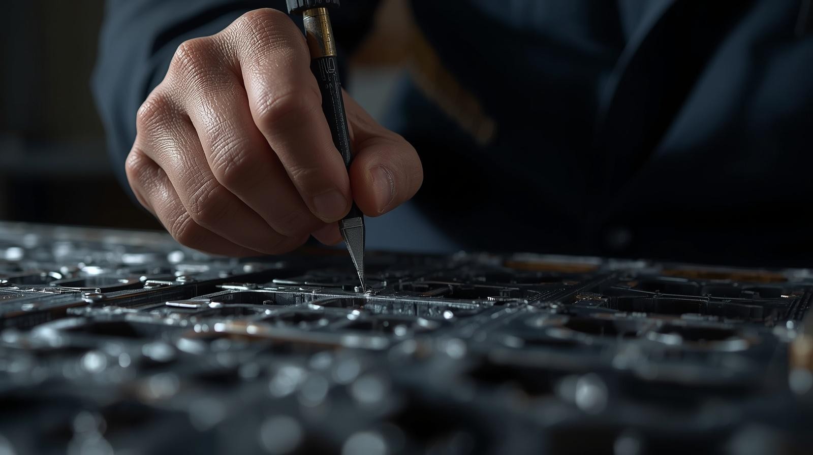 our people in light blue hoodies putting their hands together outside, symbolizing teamwork and unity.