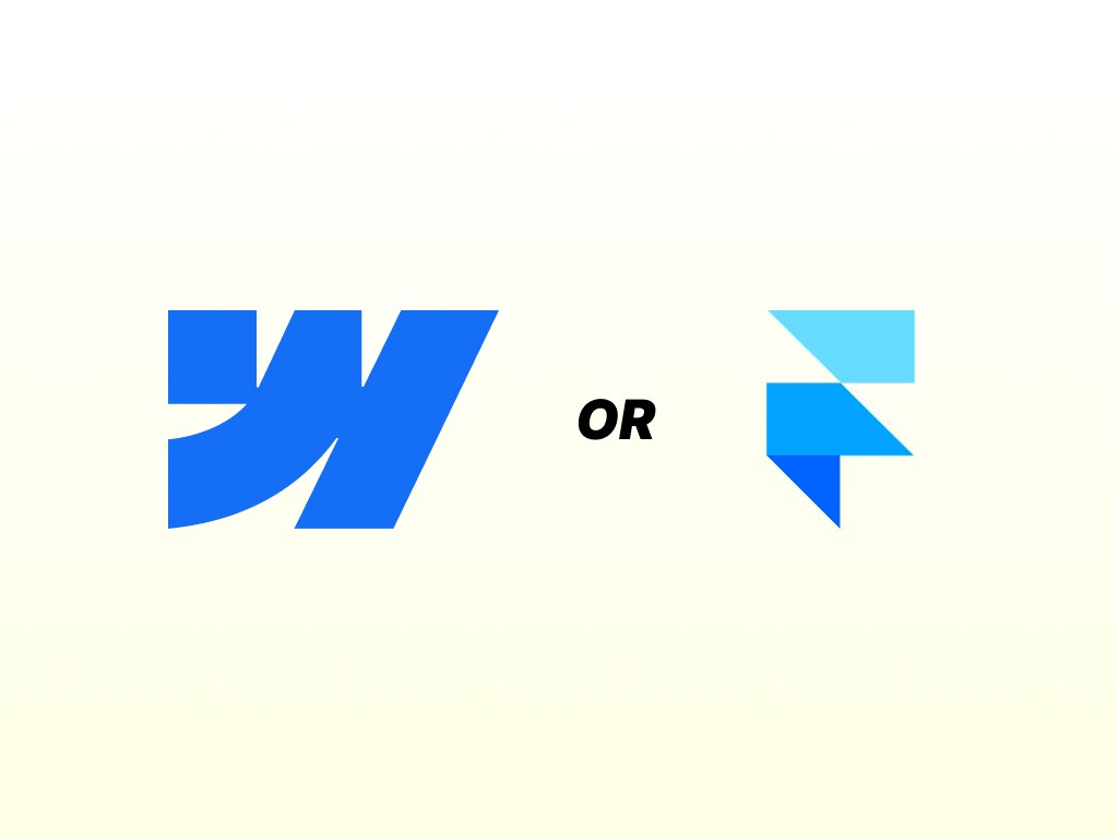 Webflow and Framer logos side-by-side