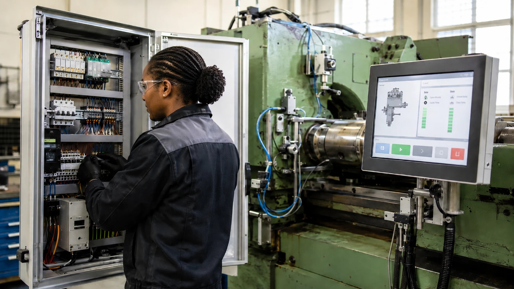 Rétrofit machine industrielle avec modernisation automatisme, capteurs et IHM