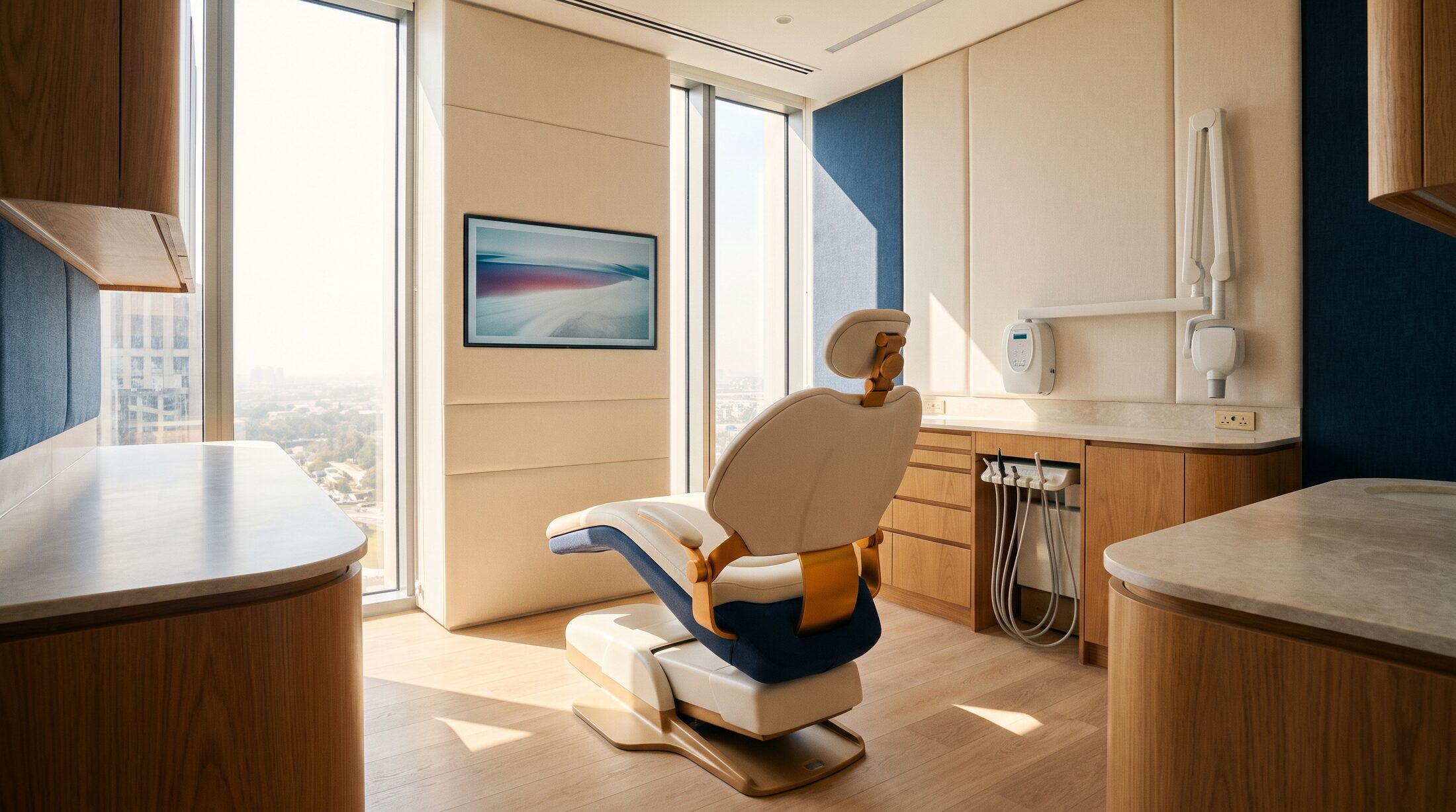 The treatment room · daylight and quiet
