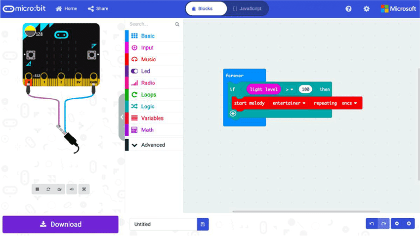 Microbit Makecode UI