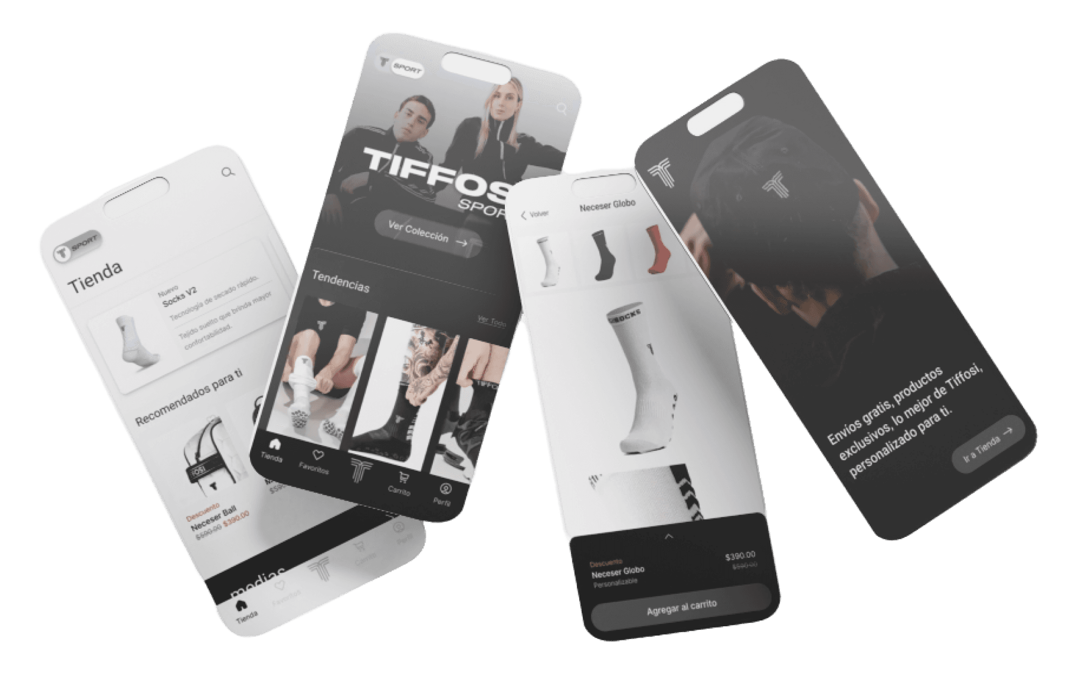 Smartphone mockups Tiffosi APP