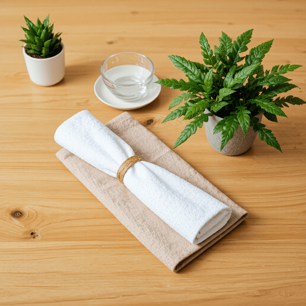 product photography of napkin