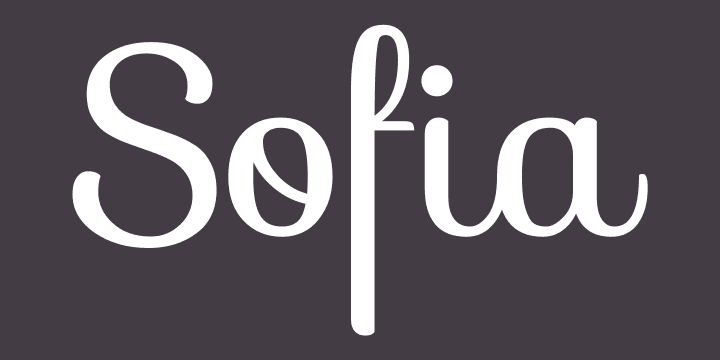 Sofia script font