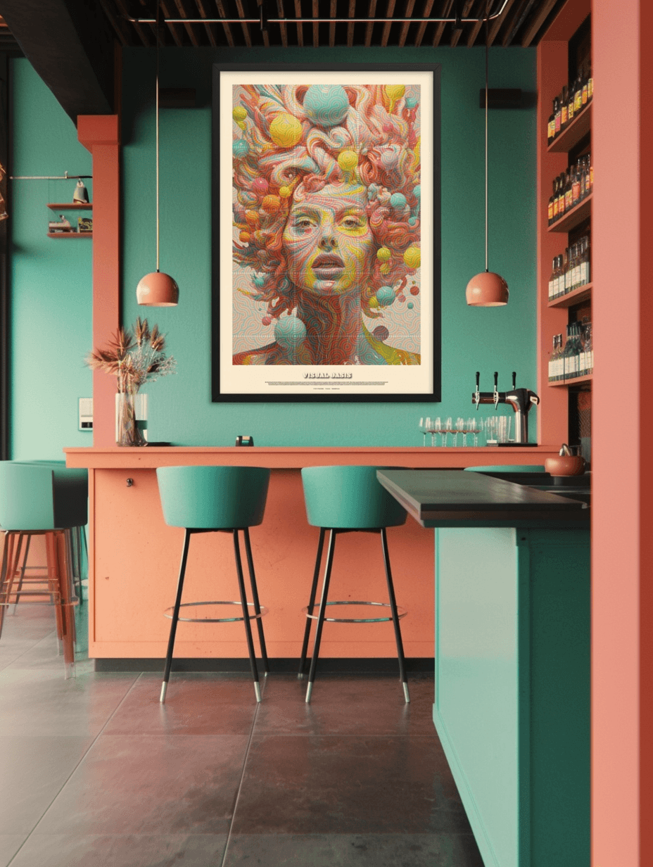 Poster design inside a bar