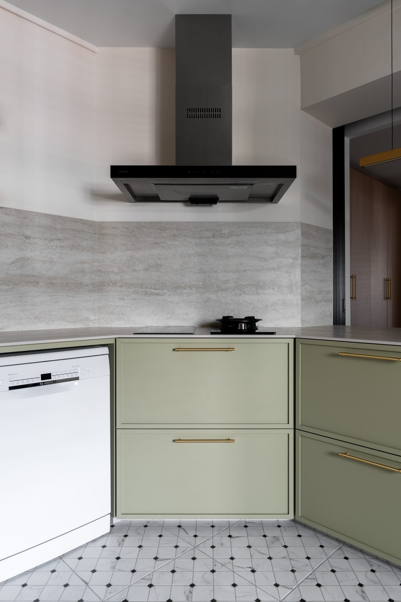 Siena tiles from Hafary for a modern farmhouse theme kitchen