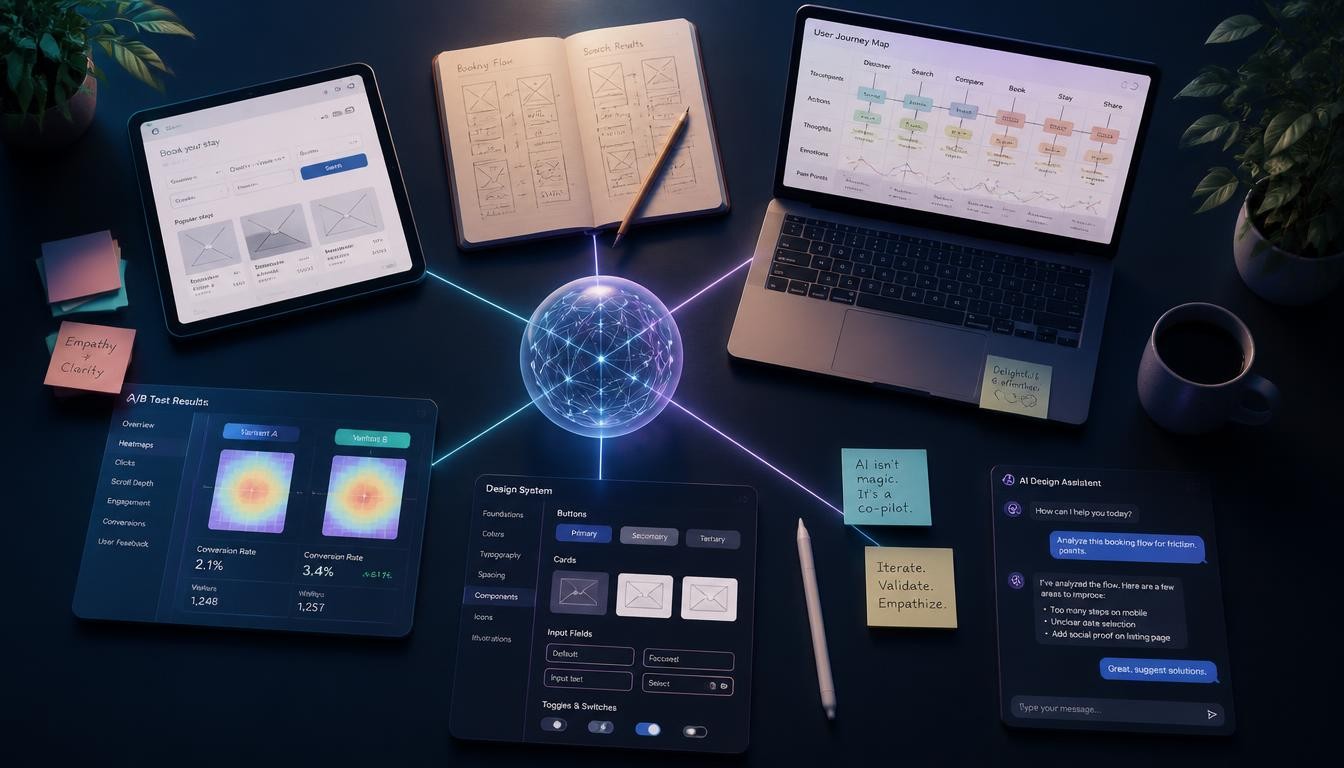 AI graphic showing an AI-driven product design process.