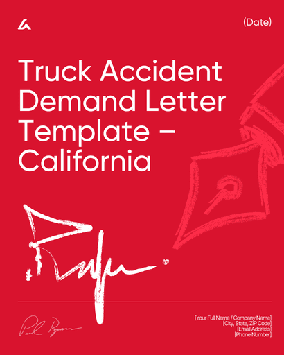 Truck Accident Demand Letter Template – California