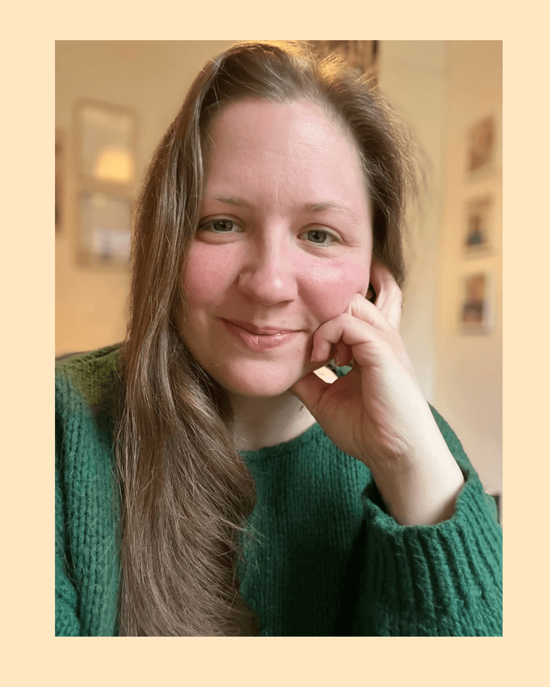 Copywriting sitting at table and smiling