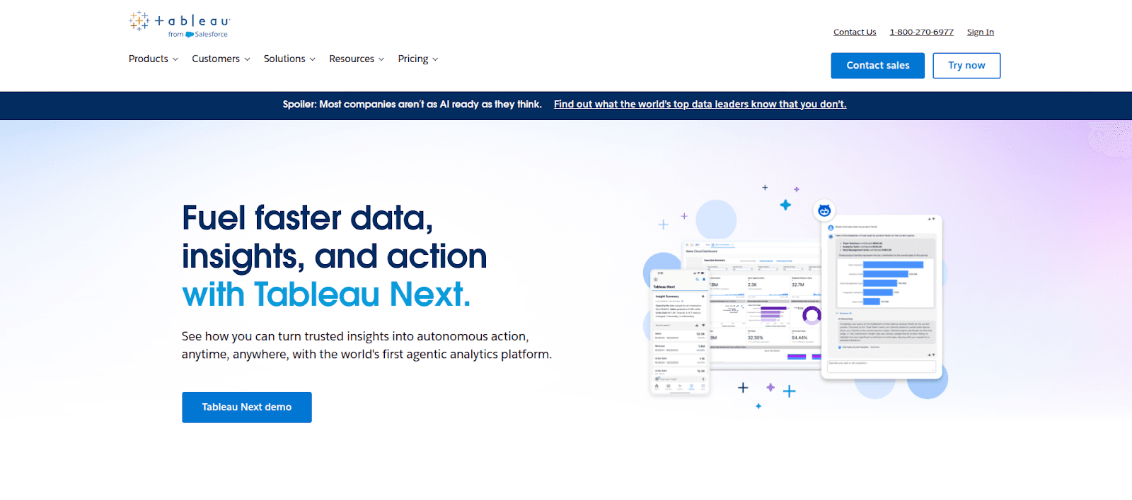 Tableau VS Supaboard, tableau home page
