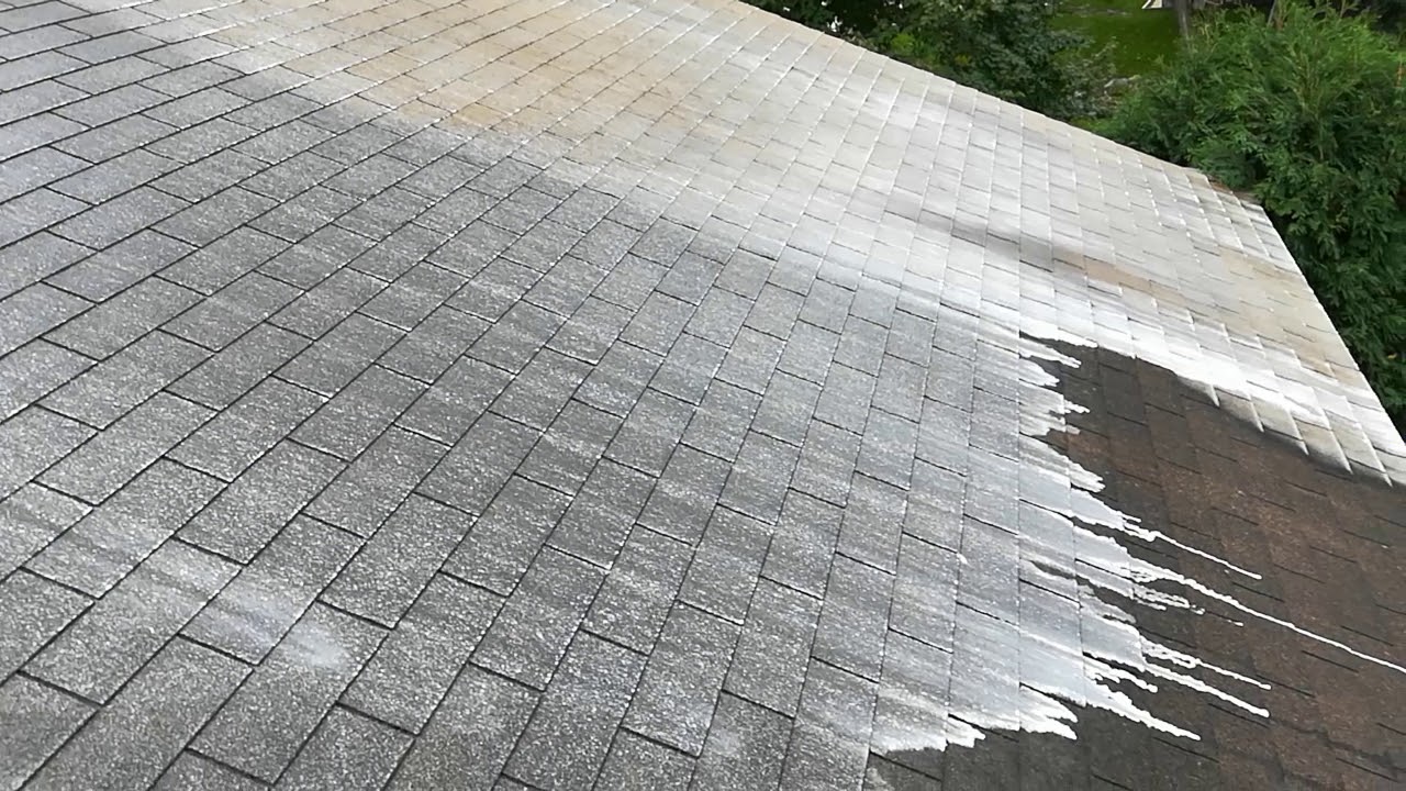 rinsing chemical from roof while roof washing lexington, sc