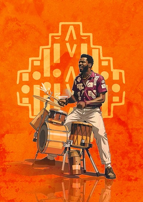 Afrovibes Africa visual identity showcase in motion format-logo, pattern and color system, MetaCraft 