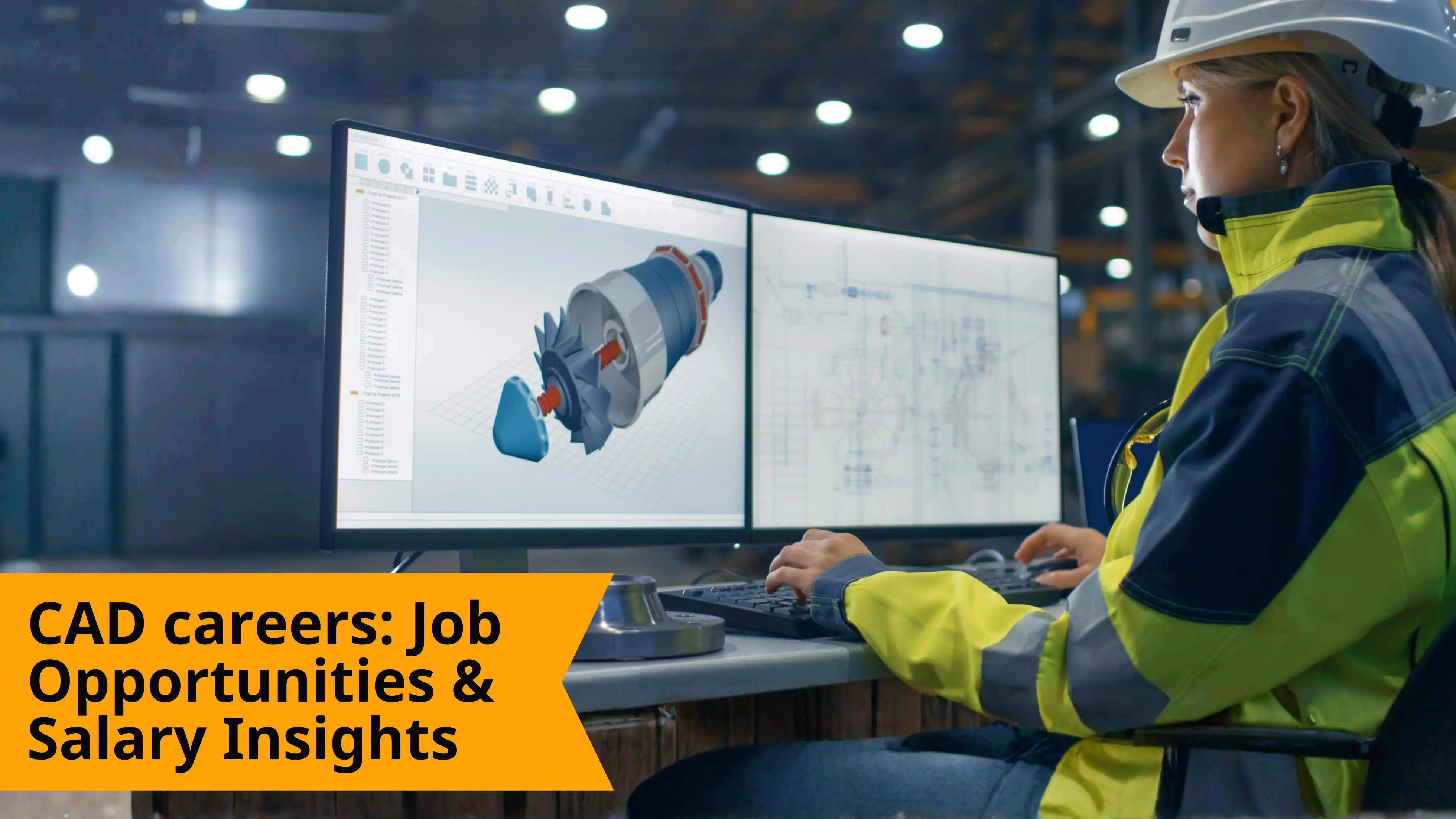 CAD engineer at workstation