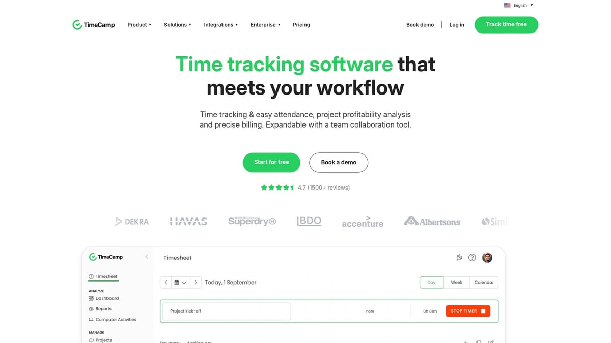 12 Top Time Tracking Tools to Boost Productivity in 2026 - TimeCamp