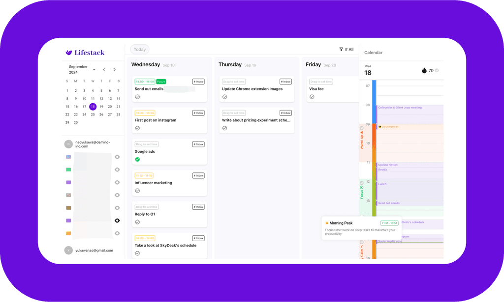 Lifestack - Daily Planner for Work and Health