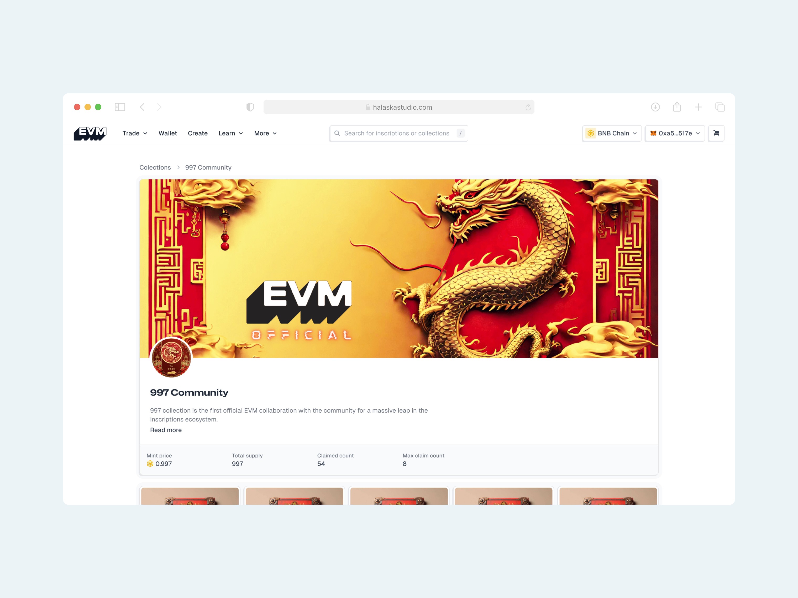 EVM Inscription marketplace collection