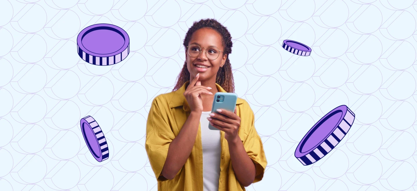 A young lady smiling about her huge savings made by the savrr app