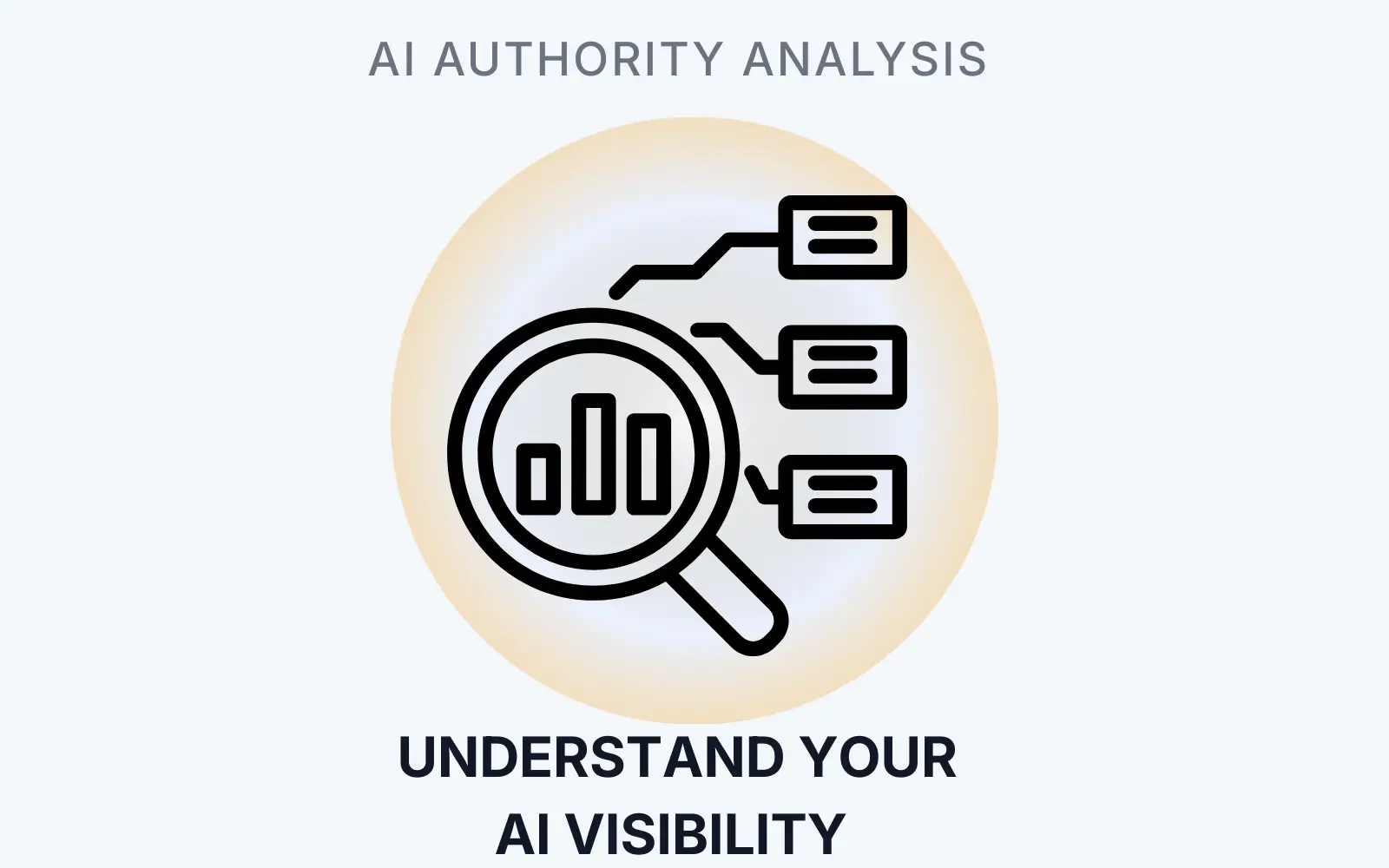 AI authority analysis illustration showing evaluation of dealership AI visibility, recommendation signals, and competitive authority.