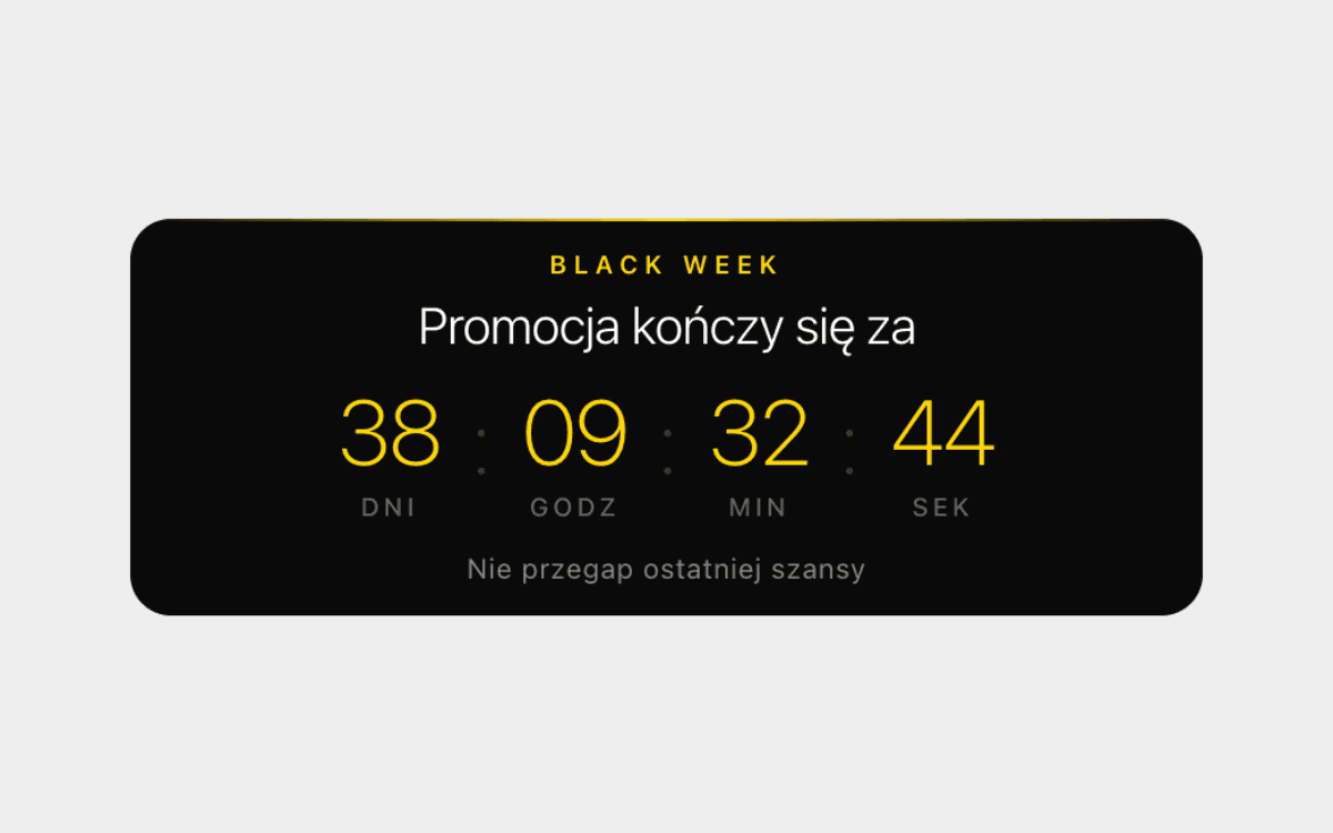 Licznik Black Week