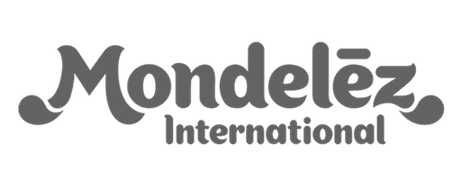 Logo of Mondelez International displayed in a simple, modern design.