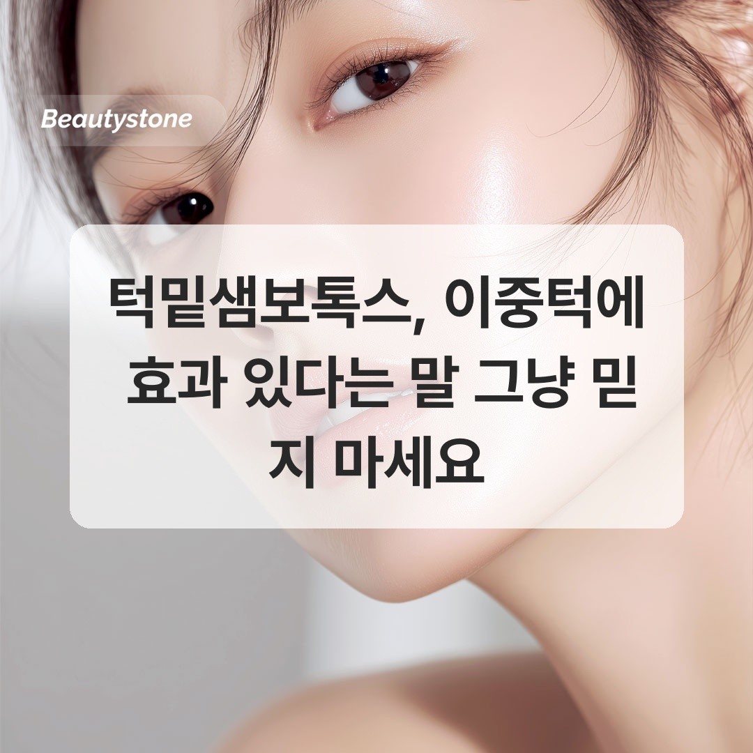 턱밑샘보톡스 이중턱 효과와 오해 설명 이미지