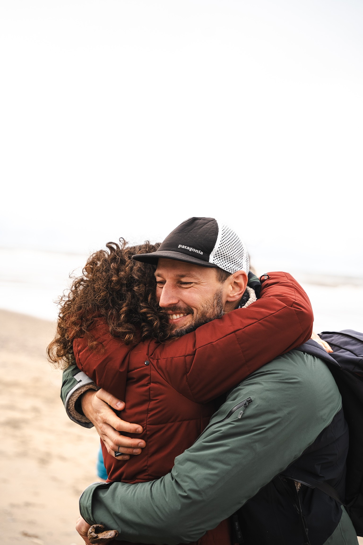 Two people hugging