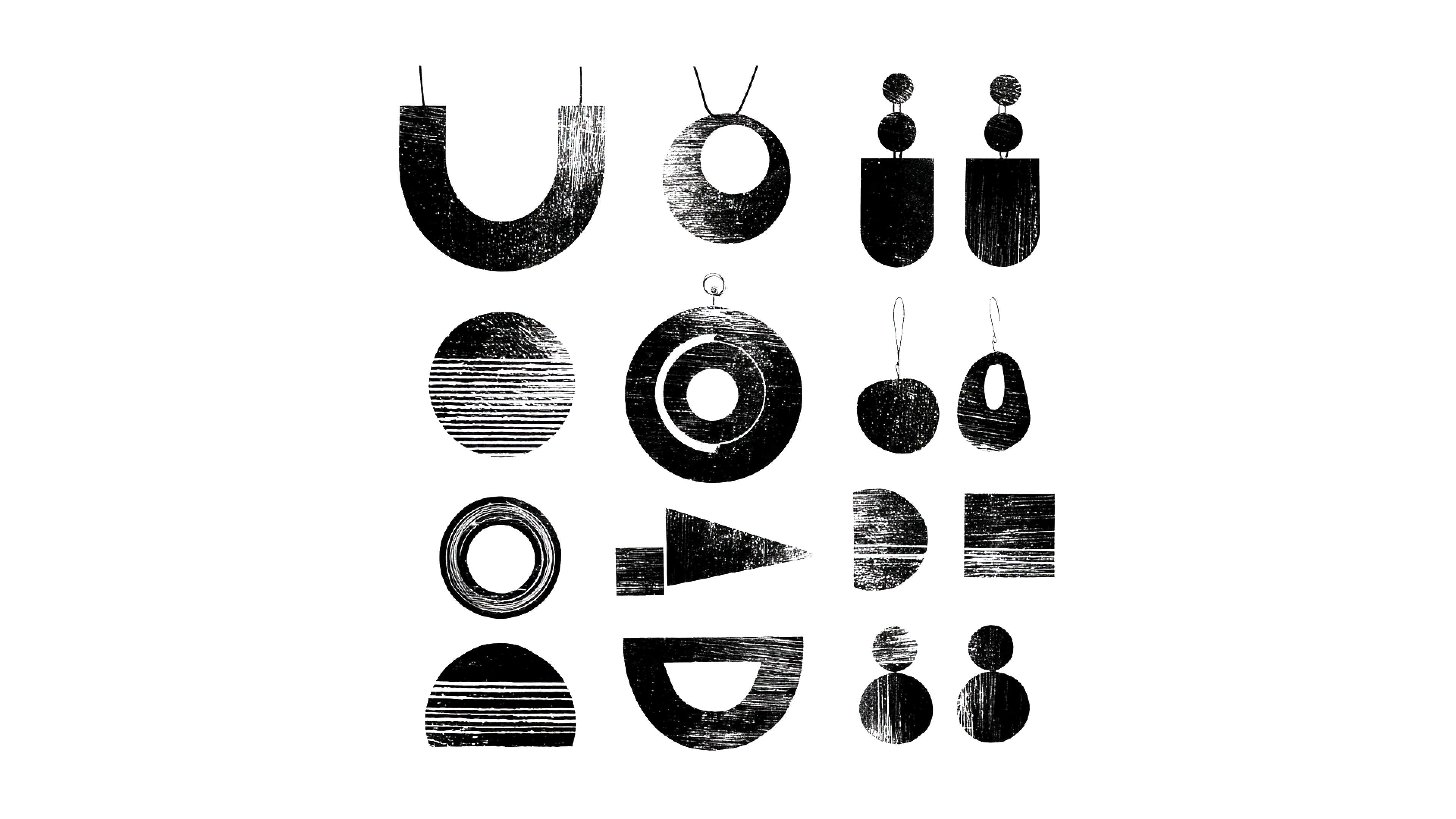 Repeated hand drawn objects with subtle variations