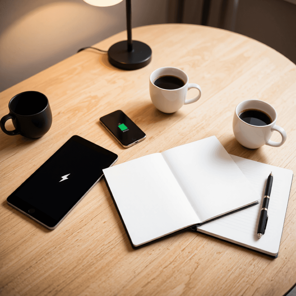 product photography of workspace essentials