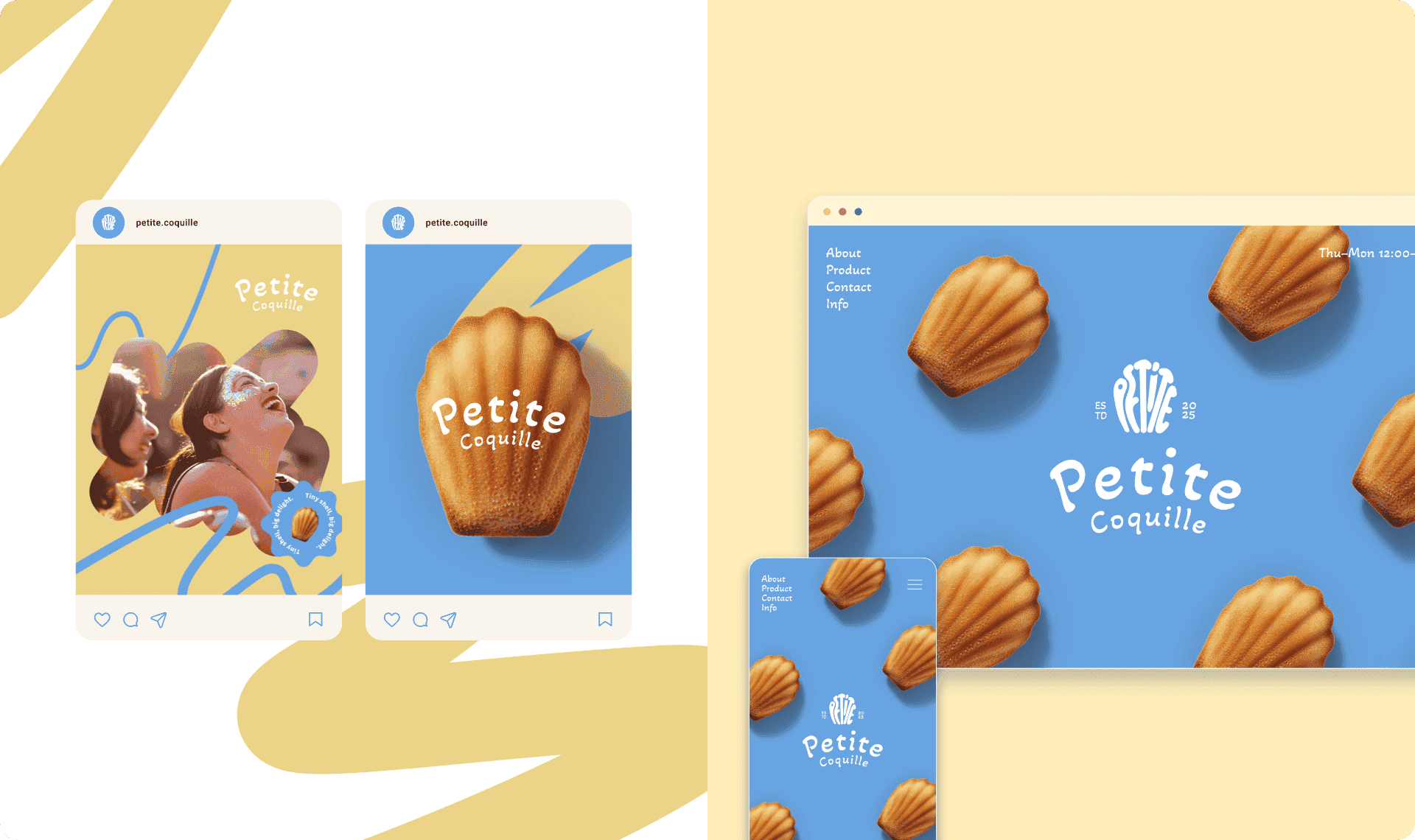 Petite Coquille 瑪德蓮 網站設計、社群風格設計